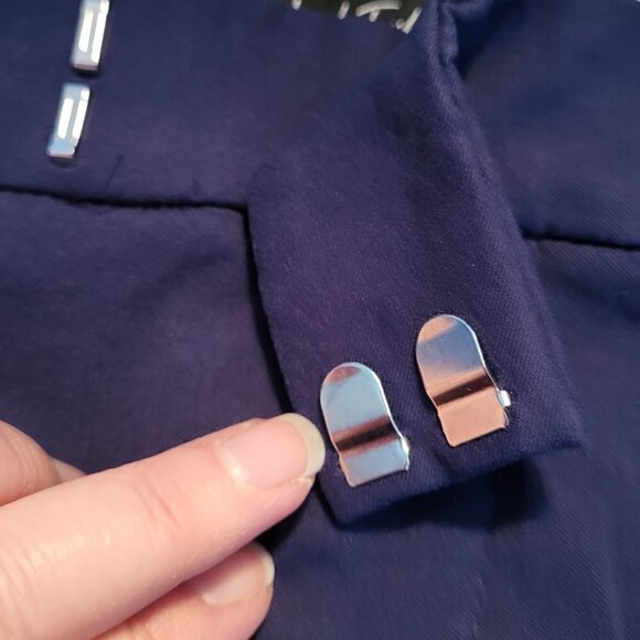 Lord & Taylor Velvet Stripe Crop Dress Pants Size 16 - Picture 7 of 11